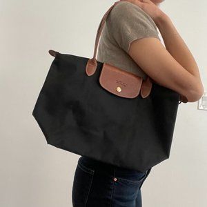 Longchamp Le Pliage Tote Bag Black Made in France